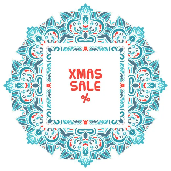 Xmas sale snowflake — Stock Vector