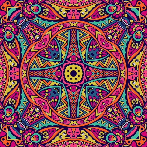 Festive motif vectoriel sans couture ethnique coloré — Image vectorielle
