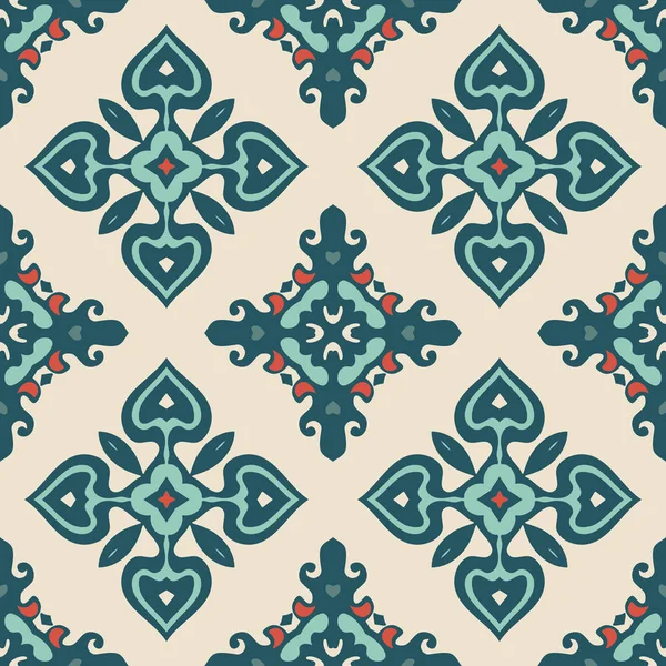 Abstract seamless ornamental tiles vector pattern — Stock Vector
