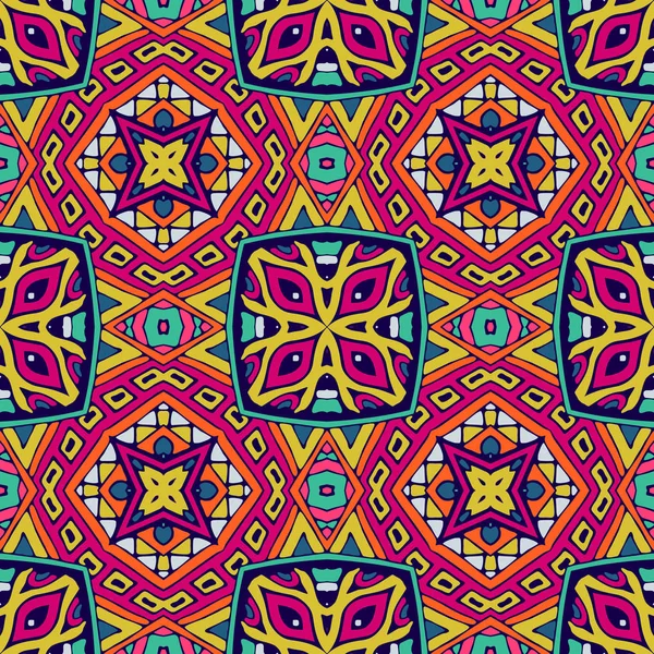 抽象的な幾何学的なエスニック シームレスなパターン デザイン — ストックベクタ