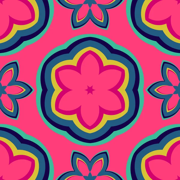 Papel de parede flor abstrato padrão vetor rosa — Vetor de Stock