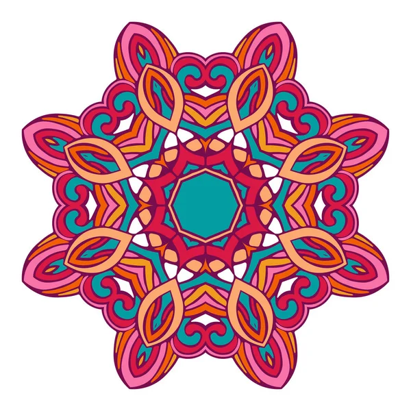 Diseño de ornamento redondo étnico mandala — Archivo Imágenes Vectoriales