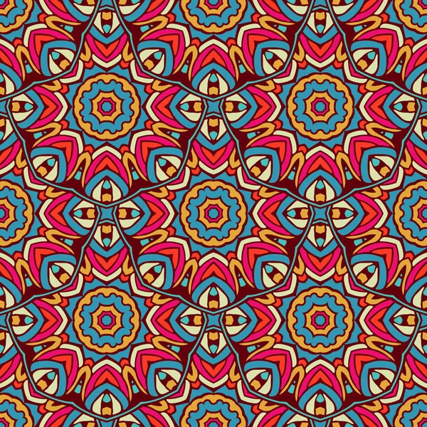 Carreaux de mosaïque mandala motif sans couture — Image vectorielle