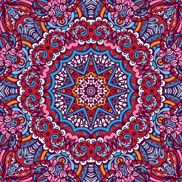 Abstracto ornamento redondo mandala étnica tribal — Vector de stock