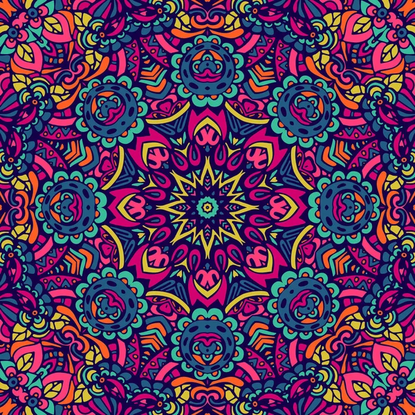 Coloré motif géométrique sans couture mandala indien — Image vectorielle