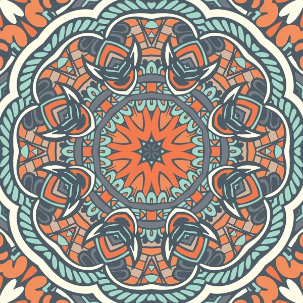 Etniska geometrisk print. Mandala ram — Gratis stockfoto