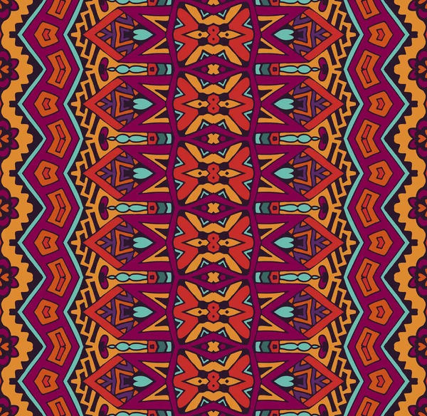 Gestreepte geometrische tribal etnische naadloze patroon — Stockvector