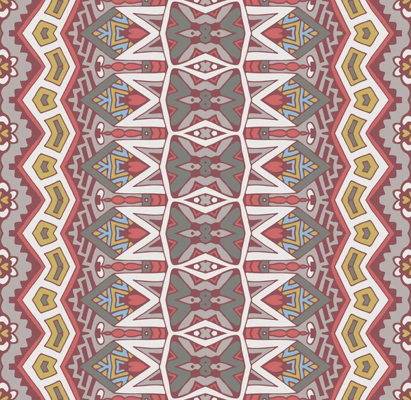 Folk Indiase geometrische versiering textiel patroon — Stockvector