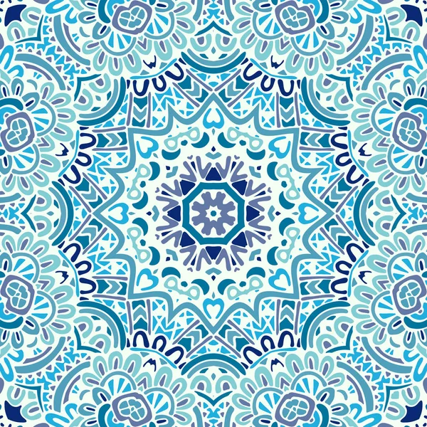 Invierno copo de nieve flor fondo azul — Archivo Imágenes Vectoriales