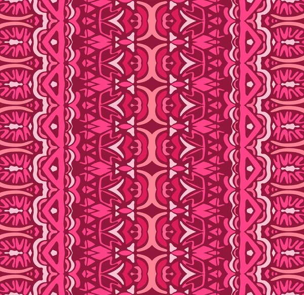 Lindo rayas geométricas tribales rosa patrón — Archivo Imágenes Vectoriales