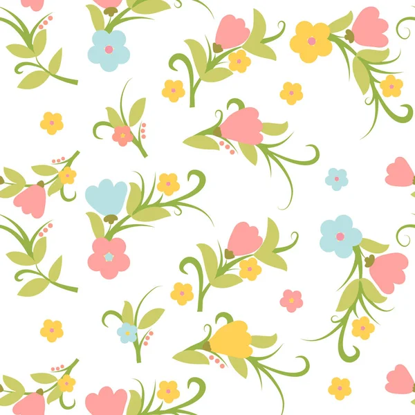 Abstracto floral superficie llenar patrón inconsútil colorido — Vector de stock