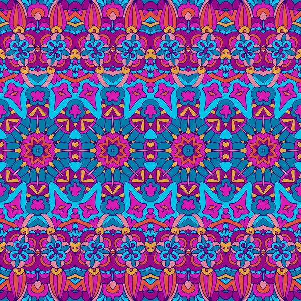 Astratto festivo colorato motivo floreale vettore etnico tribale — Vettoriale Stock