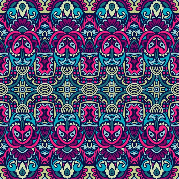 Motif floral coloré abstrait vecteur floral motif ethnique tribal — Image vectorielle