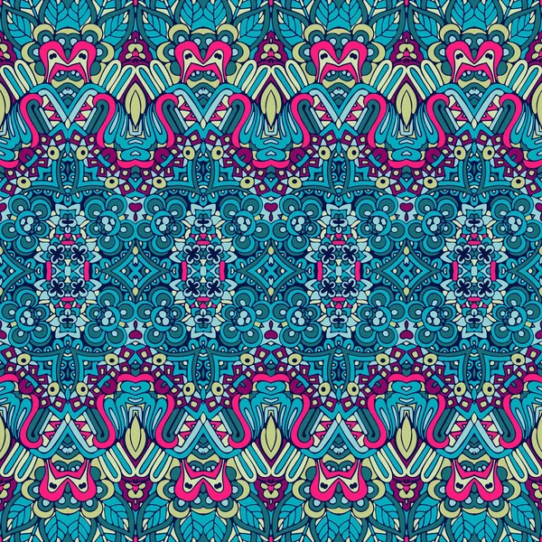 Motif floral coloré abstrait vecteur floral ethnique tribal nomade — Image vectorielle