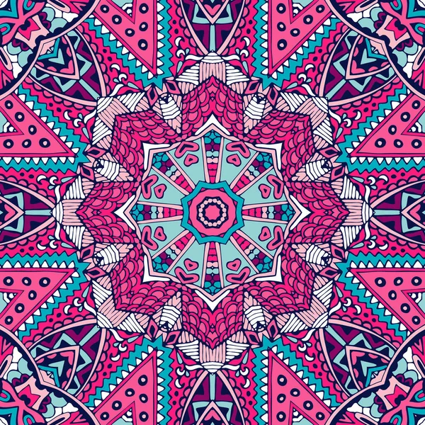 Festival art motif sans couture. Tirage géométrique ethnique. Texture de fond répétitive colorée . — Image vectorielle