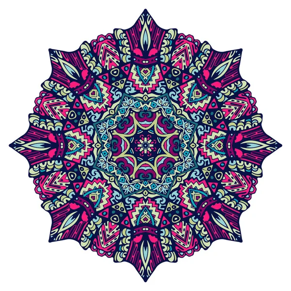 Abstracte mandala bloemen kleurrijke sieraad stijlvolle ontwerpelement — Stockvector