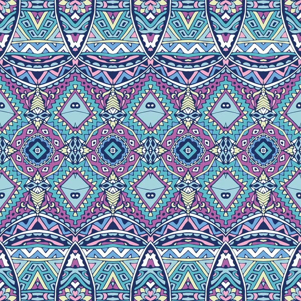 部族ヴィンテージ抽象幾何学的民族シームレスパターン装飾 — ストックベクタ