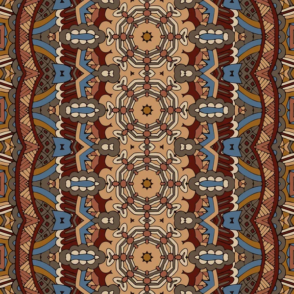 Vector sin costura patrón de arte africano. Ikat batik geomérico . — Vector de stock