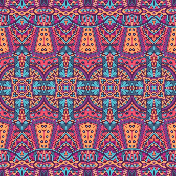 Motif floral coloré abstrait vecteur floral motif ethnique tribal — Image vectorielle