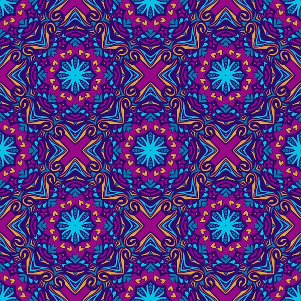 Azulejos patrón boho geométrico étnico para la tela . — Archivo Imágenes Vectoriales