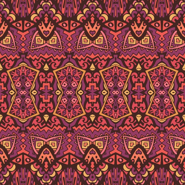 Tribal vintage abstracto geométrico étnico inconsútil patrón ornamental — Vector de stock