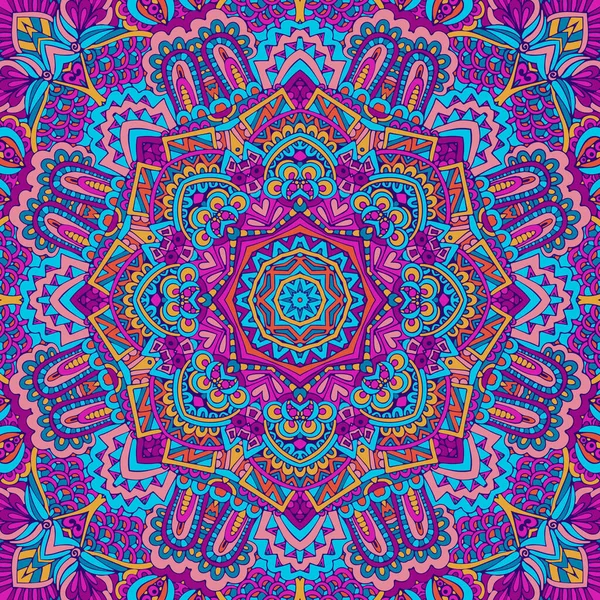 Kleurrijke Tribal etnische feestelijke Abstract Floral patroon — Stockvector
