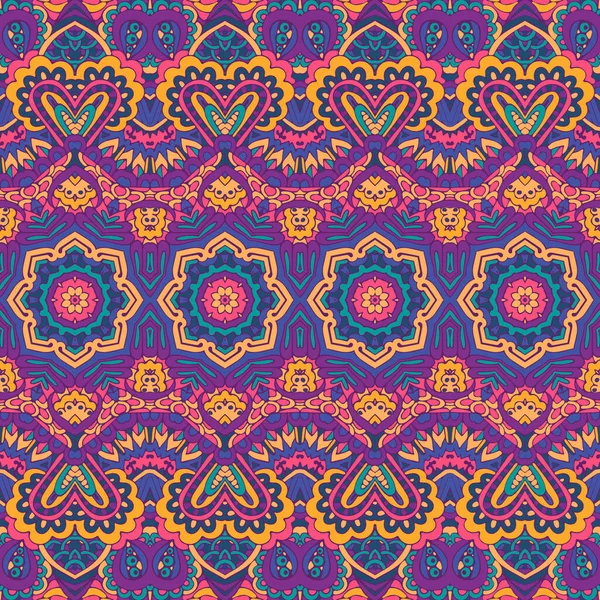 Textile Tissu Ikat Design Art Populaire Vector Ethnic Abstrait Sans — Image vectorielle