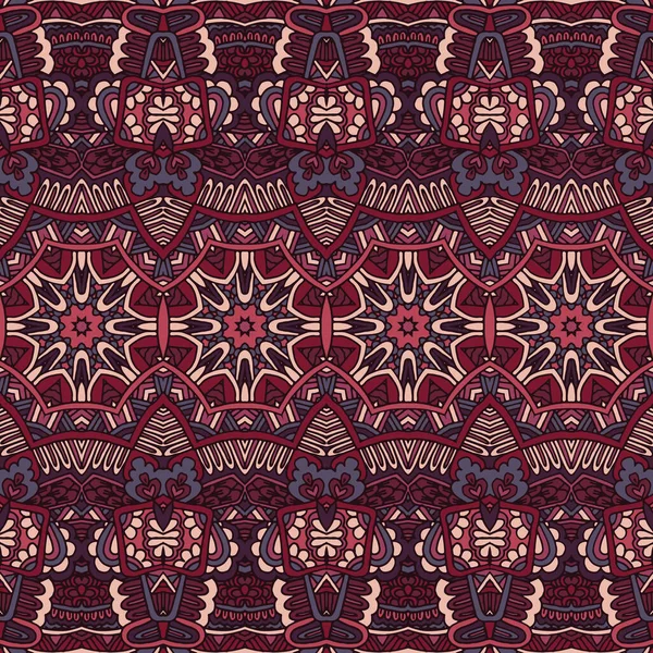 Patrón Sin Costura Vector Arte Africano Batik Ikat Diseño Ornamental — Vector de stock