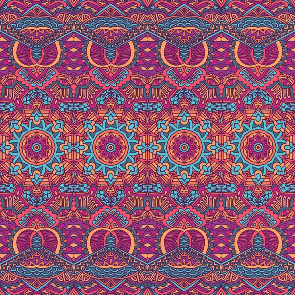 Trendige Vektor Tapete Vintage Doodle Art Design Ikat Vector Mexikanische — Stockvektor