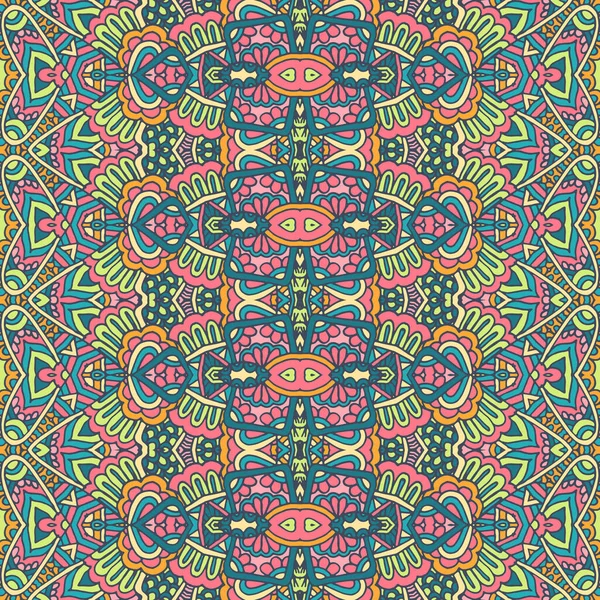 民族部落节日的面料样式 摘要几何彩色无缝图案装饰 墨西哥设计 — 图库矢量图片