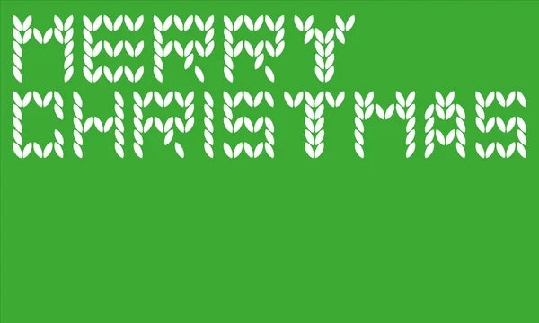 Joyeux Noël texture laine sur fond vert — Image vectorielle