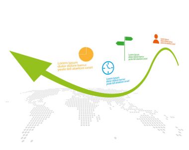 Dünya iş Infographic tema kurmak ile