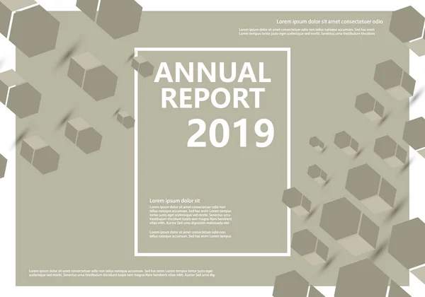 Brochure du rapport annuel avec style graphique à effet 3D - Vector — Image vectorielle