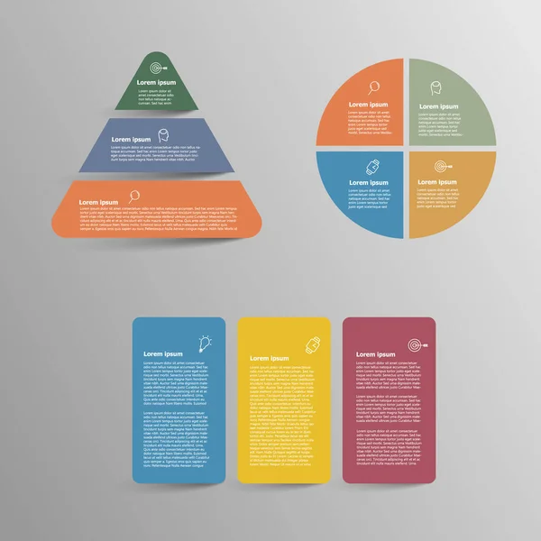 Satz von Infografiken mit Platz für Ihren Text — Stockvektor