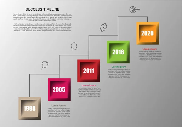 Vector Timeline Plan Success Place Your Text — Stock Vector