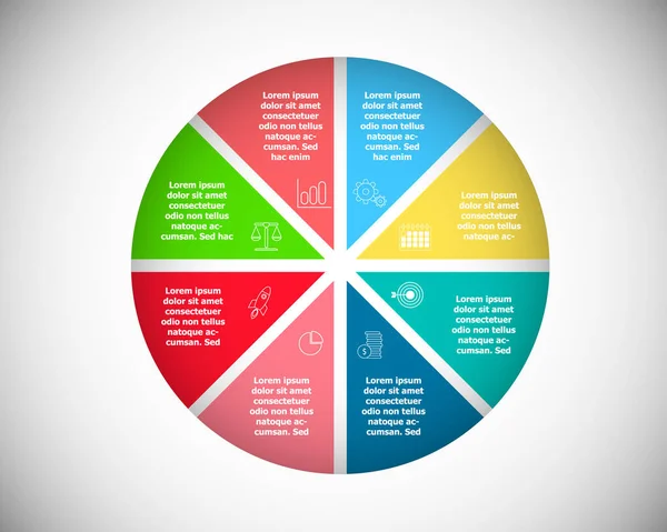 Modelo Círculo Infográfico Círculo Vetorial Com Lugar Para Seu Texto —  Vetores de Stock