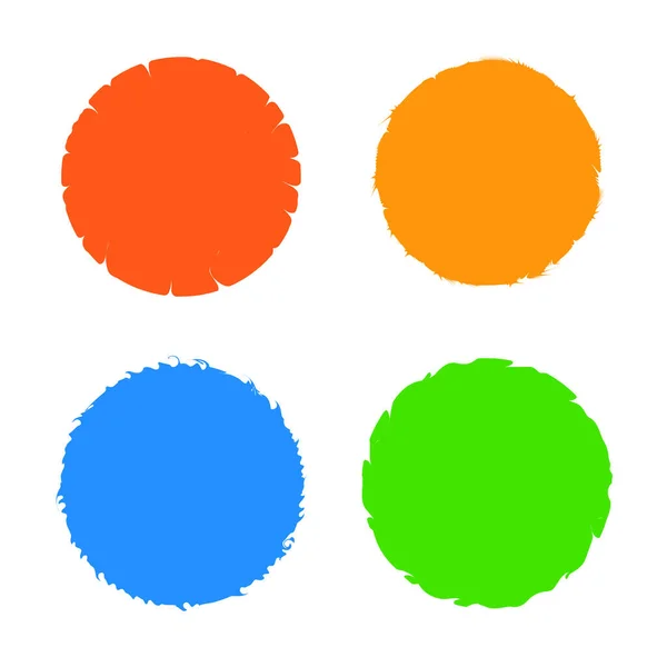 Set Von Vier Farbigen Abstrakten Symbolen Mit Platz Für Ihren — Stockvektor