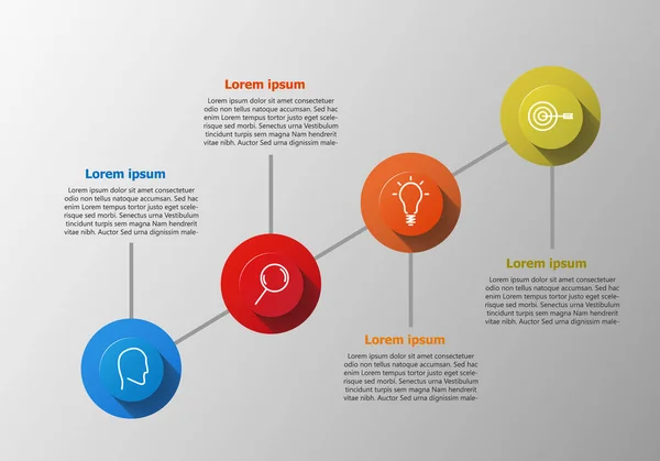Vektorová Inforaphic Linka Místem Pro Text Nebo Obsah — Stockový vektor