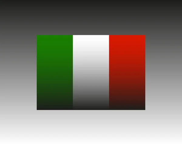 Italiaanse Vlag Zwart Wit Achtergrond Vector Illustratie — Stockvector