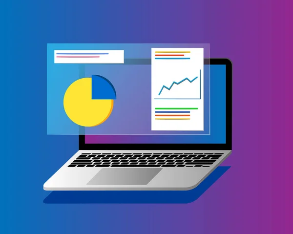 Modèle Isométrique Vectoriel Tête Bannière Infographie Entreprise — Image vectorielle