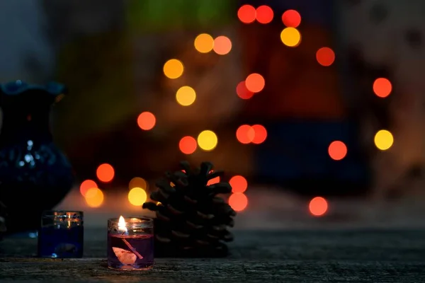 Achtergrond Kleurrijke Bokeh Werken — Stockfoto