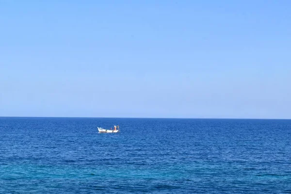 Céu Azul Fundo Azul Mar — Fotografia de Stock