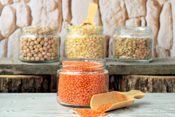 Cam bir kavanozdaki yenilebilir darbelerin arkaplanı