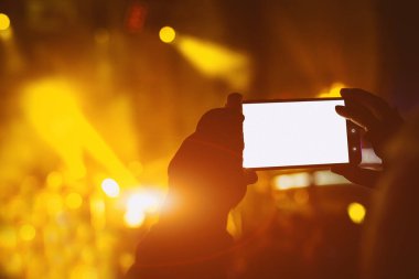 El ile bir akıllı telefon kayıtları canlı müzik Festivali, canlı konser, Sahne Alanı'nda göster