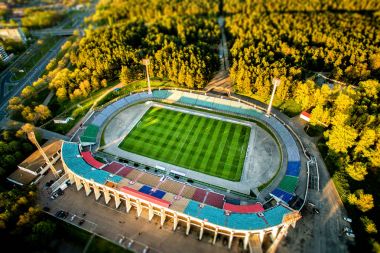 Parktaki futbol stadyumu