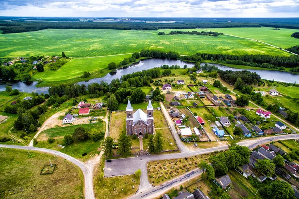 Top View of the church from the air, as if the god looks from above — Stock Photo, Image