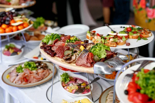 Montón Comida Snacks Catering Para Eventos —  Fotos de Stock