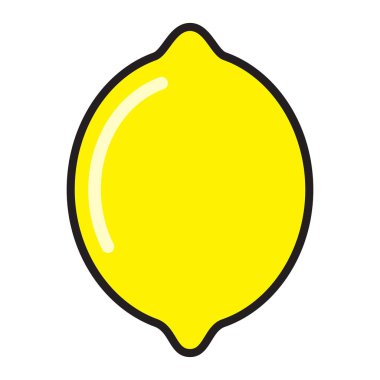 Limon. Düz vektör simgesi.