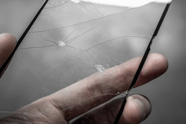 Replacing Broken Glass New One Broken Smartphone Display Broken Glass — 图库照片