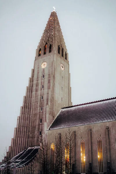 Hallgrmskirkja Igreja Luterana Reiquiavique Capital Islândia Reykjavik Janeiro 2020 — Fotografia de Stock